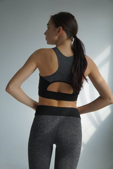 Лосини та топ "Fitness" ( Спортивний комплект ), Чёрный, M