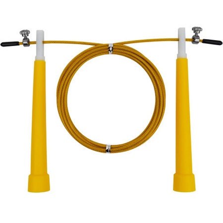 Скоростная скакалка на подшипниках со стальным тросом ПВХ 3 м Желтый (FI-4952)