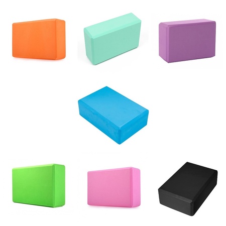 Йога блоки - кирпич для йоги, опорный блок для фитнеса, йога-блок, кубик (EVA) цвета в ассортименте
