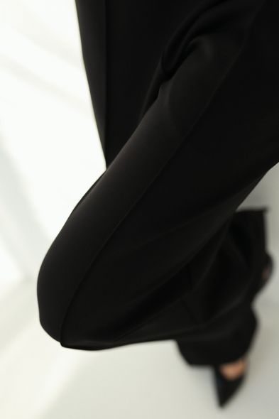 Широкие повседневные штаны со строчками Akta Desire, Чёрный, XS