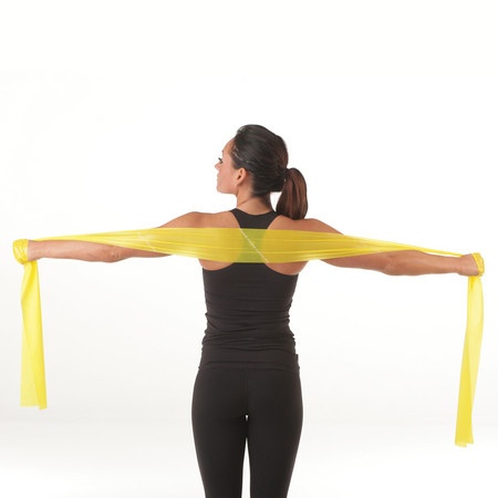 Резинка для фитнеса и спорта (лента эспандер) эластичная 1.5м Profi, желтый (MS 1059)