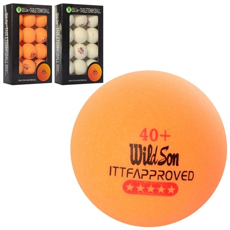 Набір тенісних м'ячів з 12 шт, 40мм, PP, безшовні м'ячики для тенісу в асортименті