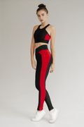 Лосины и топ "Akta Fit Black/Red" ( Спортивный комплект ), Чёрный, S