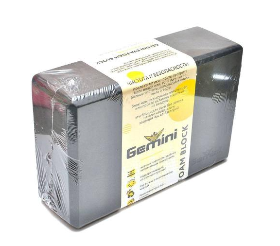 Блок для йоги Gemini 23x157,5 см Чорний (GВ001BK)