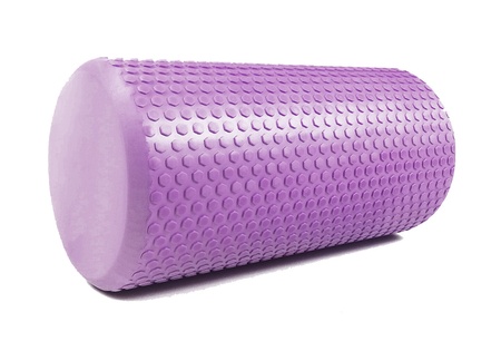 Массажный рулон для йоги, валик гладкий плоский EVA 30х15 см Фиолетовый (MS 3231-V)