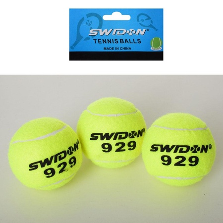 Набор мячей для игры в большой теннис 3 шт, в наборе 6,5 см MS 1178-1