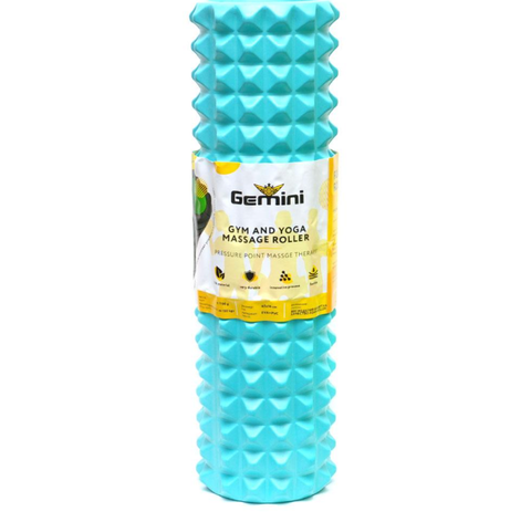 Роллер для йоги і пилатеса Gemini Grid Spine 45x14 см з виймкою під спину Бірюзовий (G0012CY)