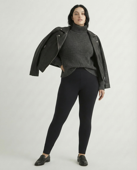 Женские трикотажные повседневные лосины Akta Casual Queen Plus Size (3XL &ndash; 5XL), чёрные, Чёрный, 3ХL
