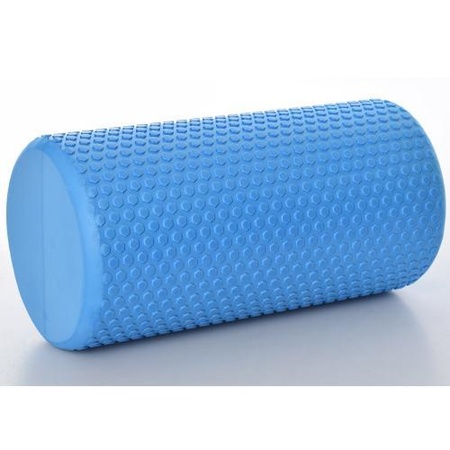 Массажный рулон для йоги, валик гладкий плоский EVA 30х15 см Синий (MS 3231-BL)