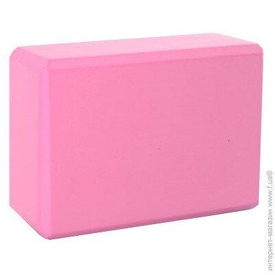 Йога блоки - кирпич для йоги, опорный блок для фитнеса, йога-блок, кубик (EVA) цвета в ассортименте Розовый