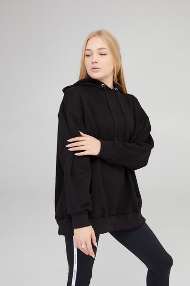 Худі жіночий оверсайз Aktasport Basic Black, XS/S