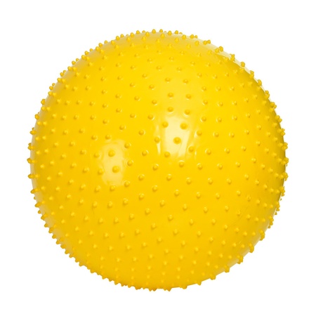 Фитбол массажный, мяч для фитнеса ПВХ 55 см Жетлый (MS 1971)