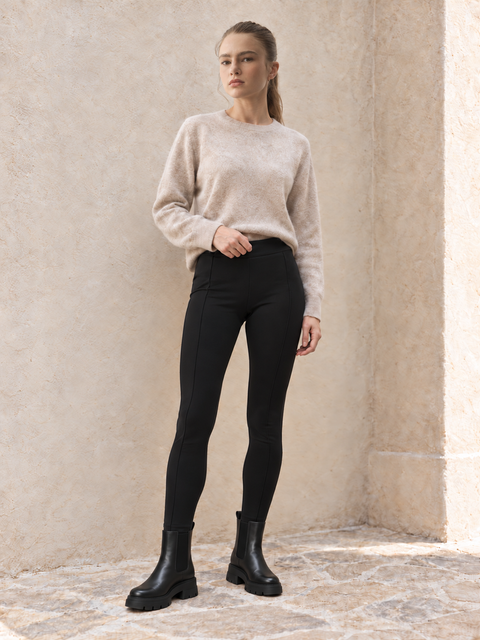 Утеплённые женские лосины со строчками AKTA Trend, Чёрный, XS